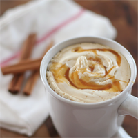 Boozy Maple Apple Cider with Salted Caramel Whipped Cream